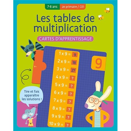 Cartes d'apprentissage - Les tables de multiplication (7-8 a.) - 2e primaire/CE1