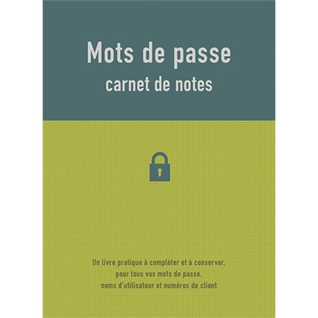 Mots de passe carnet de notes