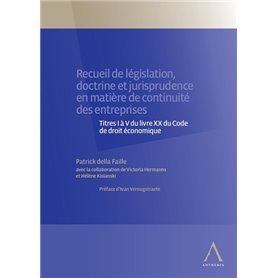 Recueil de législation, doctrine et jurisprudence en matière de continuité des entreprises