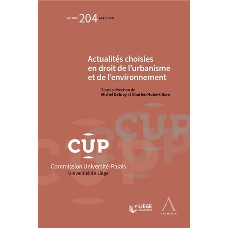 Actualités choisies en droit de l'urbanisme et de l'environnement