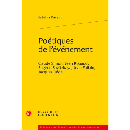 Poétiques de l'événement