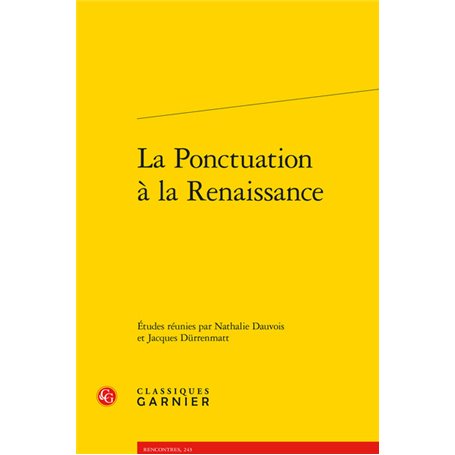 La Ponctuation à la Renaissance