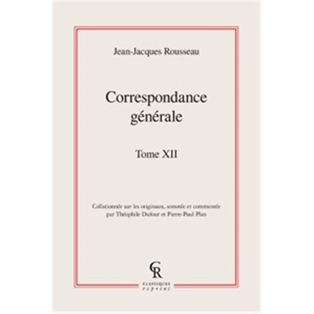 Correspondance générale