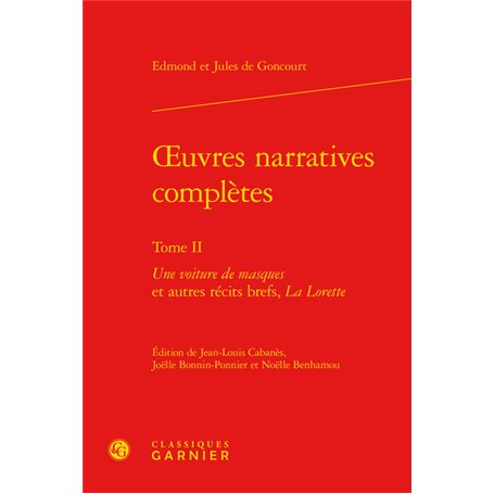 oeuvres narratives complètes