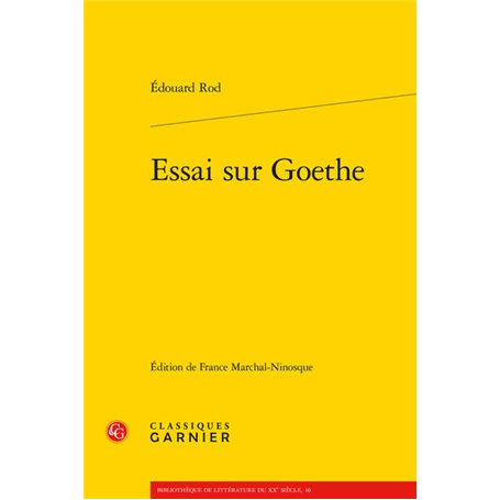 Essai sur Goethe