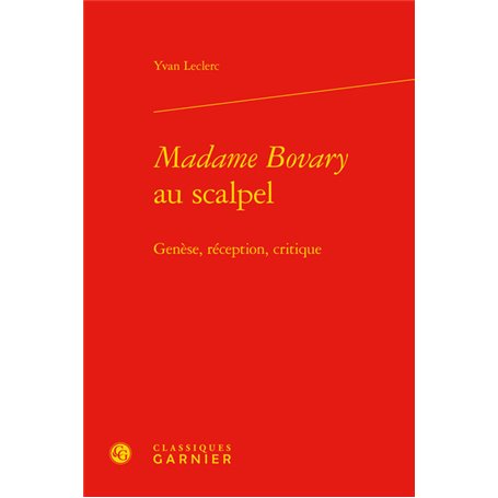 Madame Bovary au scalpel