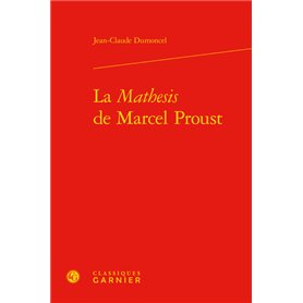 La Mathesis de Marcel Proust