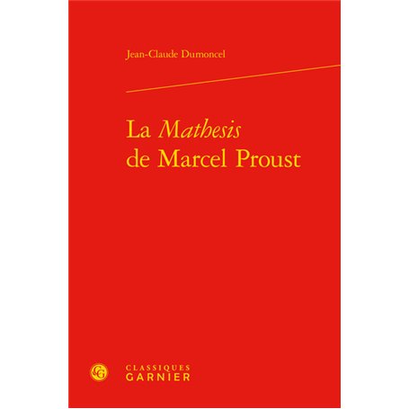 La Mathesis de Marcel Proust