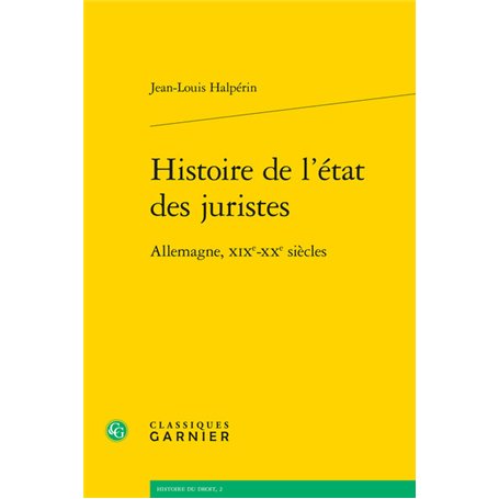 Histoire de l'état des juristes