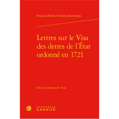 Lettres sur le Visa des dettes de l'État ordonné en 1721