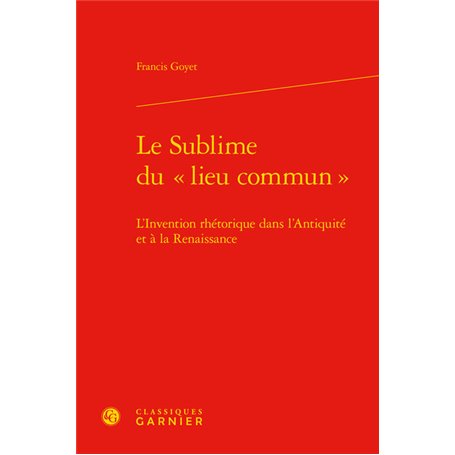 Le Sublime du «lieu commun»