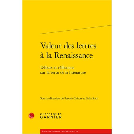 Valeur des lettres à la Renaissance