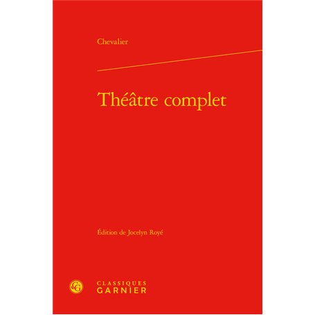 Théâtre complet