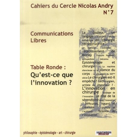 CAHIERS DU CERCLE NICOLAS ANDRY N7