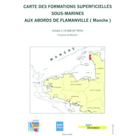 Carte des formations superficielles sous-marines aux abords de Flamanville (Manche)