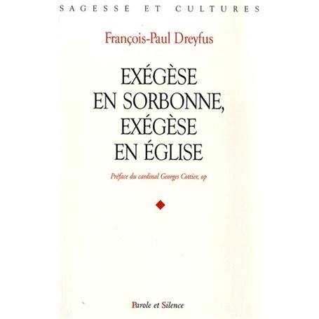 Exegese en sorbonne exegese en eglise