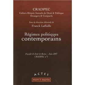 Régimes poliques contemporains - CRADPEC n° 1