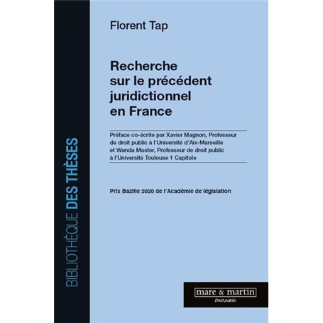 Recherche sur le précédent juridictionnel en france