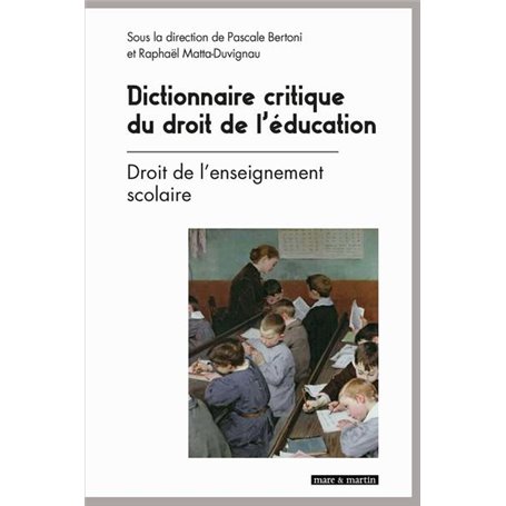 Dictionnaire critique du droit de l'éducation