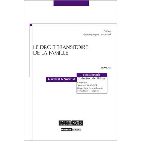 LE DROIT TRANSITOIRE DE LA FAMILLE