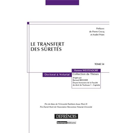 LE TRANSFERT DES SÛRETÉS