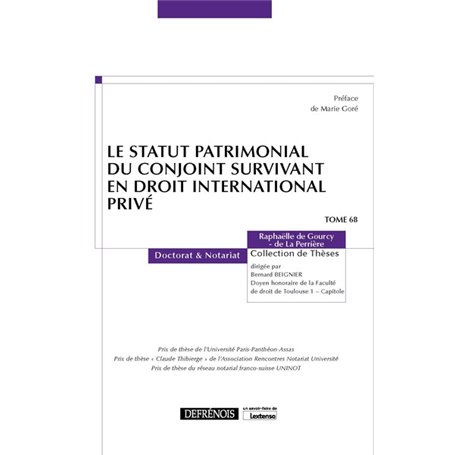 Le statut patrimonial du conjoint survivant en droit international privé