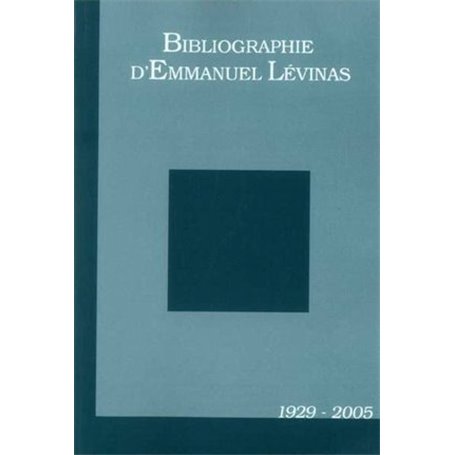 Bibliographie d'Emmanuel Levinas