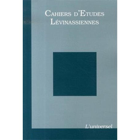 Cahiers d'études lévinassiennes n°6