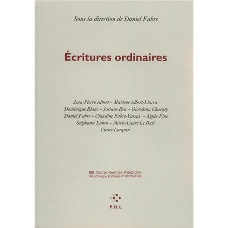 Écritures ordinaires