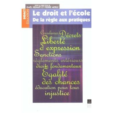 DROIT ET L ECOLE