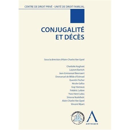 CONJUGALITÉ ET DÉCÈS