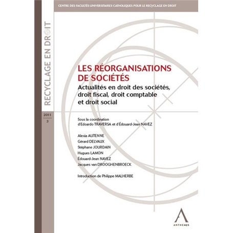 LES RÉORGANISATIONS DE SOCIÉTÉS