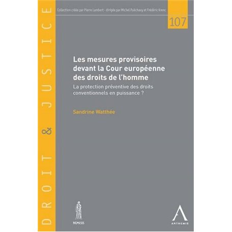 les mesures provisoires devant la cour européenne des droits de l'homme