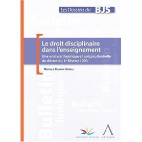 le droit disciplinaire dans l'enseignement