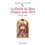 La parole de dieu chaque jour 2014