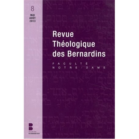 Revue theologique des bernardins n8