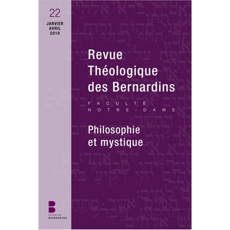 Revue théologique des Bernardins n. 22