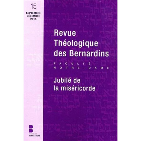 Revue theologique des bernardins jubile de la misericorde 15