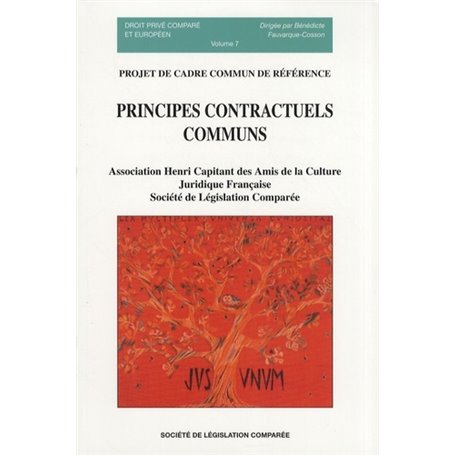 PRINCIPES CONTRACTUELS COMMUNS