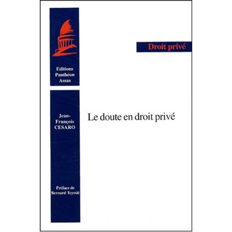 LE DOUTE EN DROIT PRIVÉ