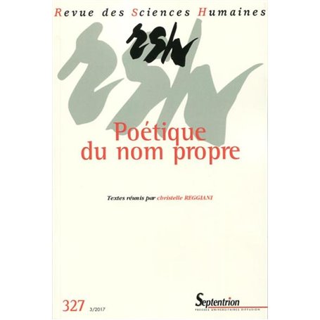 Poétiques du nom propre