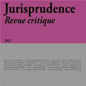JURISPRUDENCE - REVUE CRITIQUE 2012