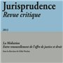 JURISPRUDENCE - REVUE CRITIQUE 2013