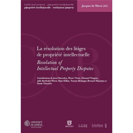 la résolution des litiges de propriété intellectuelle