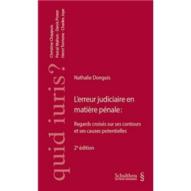 L'erreur judiciaire en matière pénale