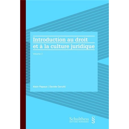 Introduction au droit et à la culture juridique