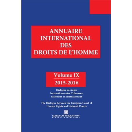 ANNUAIRE INTERNATIONAL DES DROITS DE L HOMME IX 2015-2016