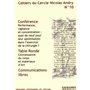 CAHIERS DU CERCLE NICOLAS ANDRY N°10