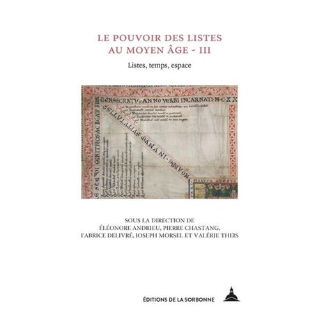 Le pouvoir des listes au Moyen Âge - III