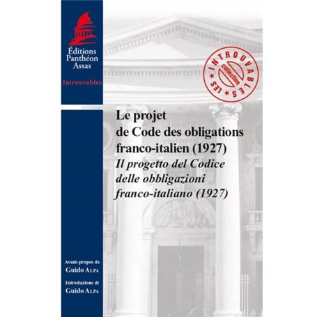 LE PROJET DE CODE DES OBLIGATIONS FRANCO-ITALIEN (1927)
